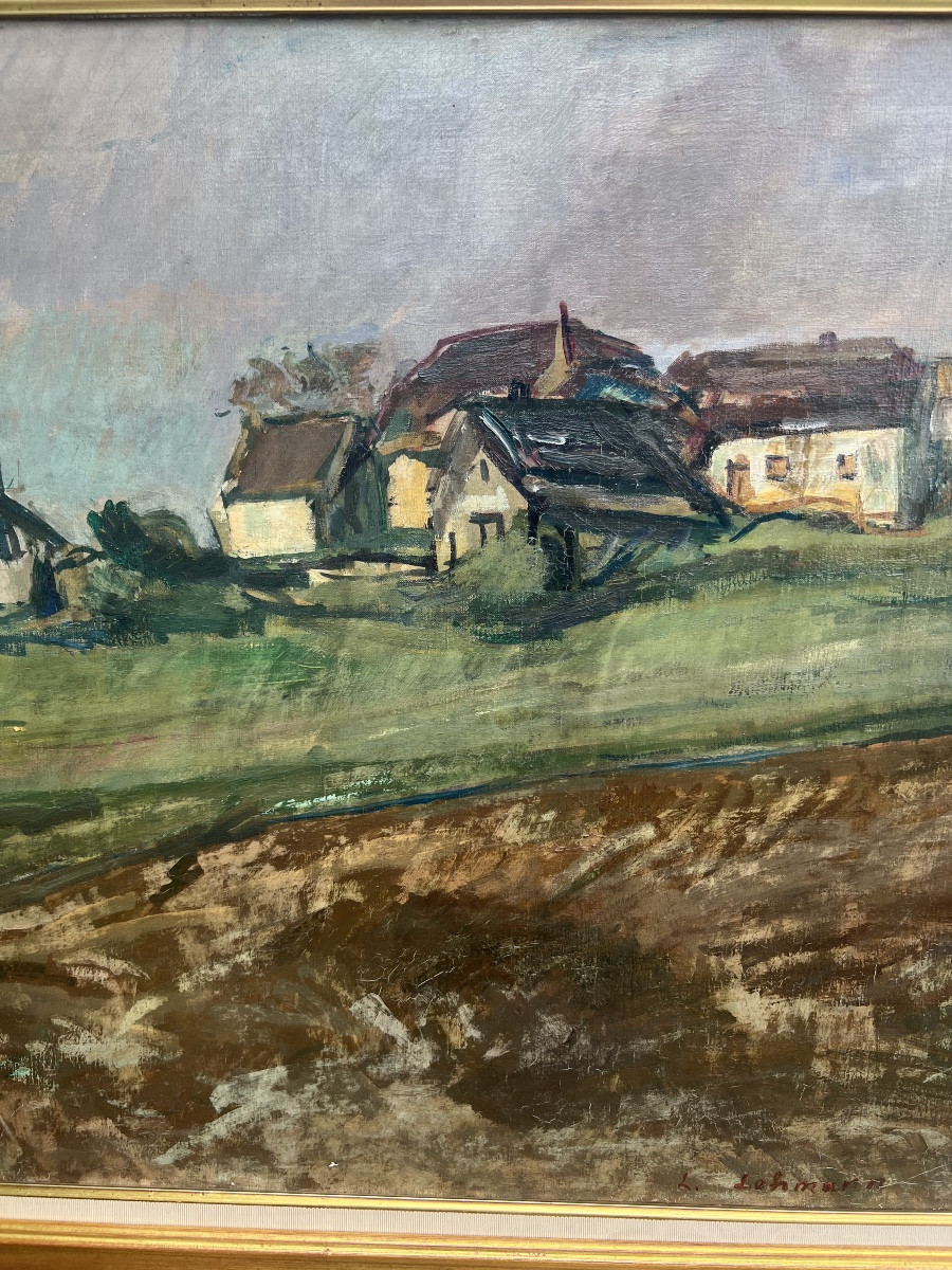 Oil Painting On Canvas Signed Leon Lehmann -photo-4