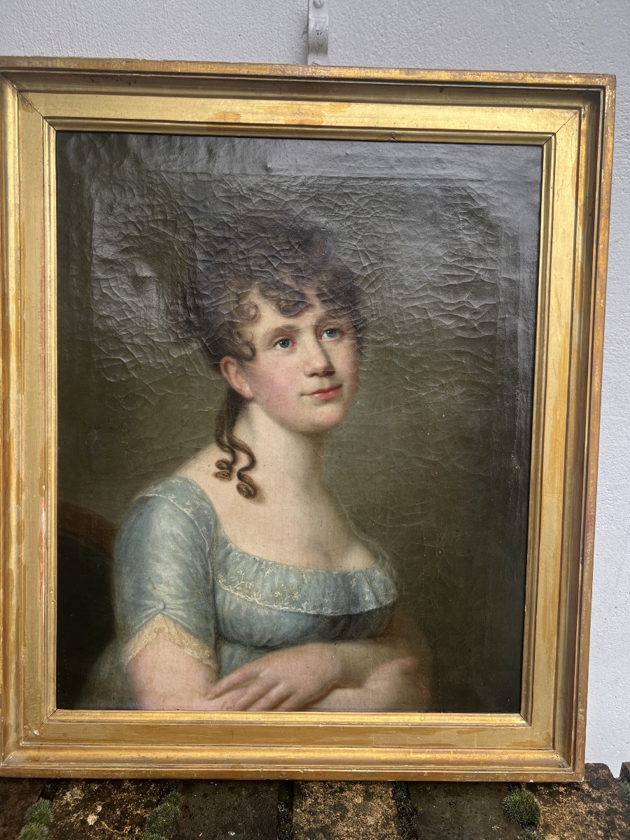 Portrait Of A Young Woman Dated 1806 Married Anne Lydie Delauchaux-photo-1