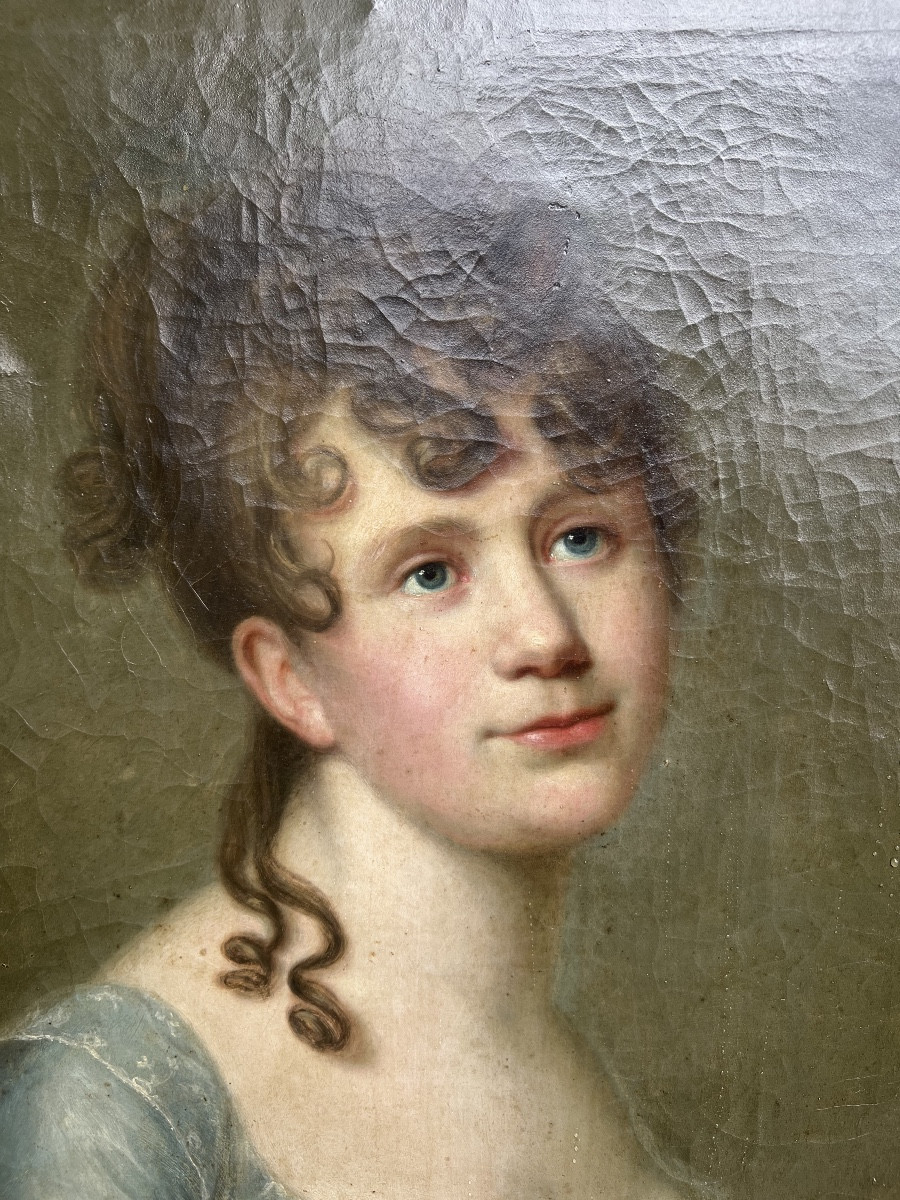 Portrait Of A Young Woman Dated 1806 Married Anne Lydie Delauchaux-photo-2