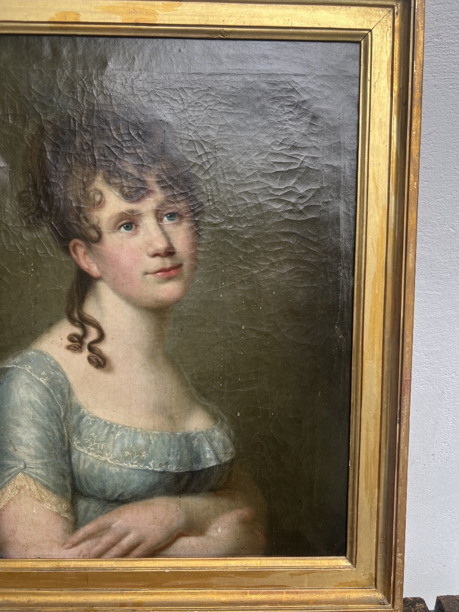 Portrait Of A Young Woman Dated 1806 Married Anne Lydie Delauchaux-photo-8