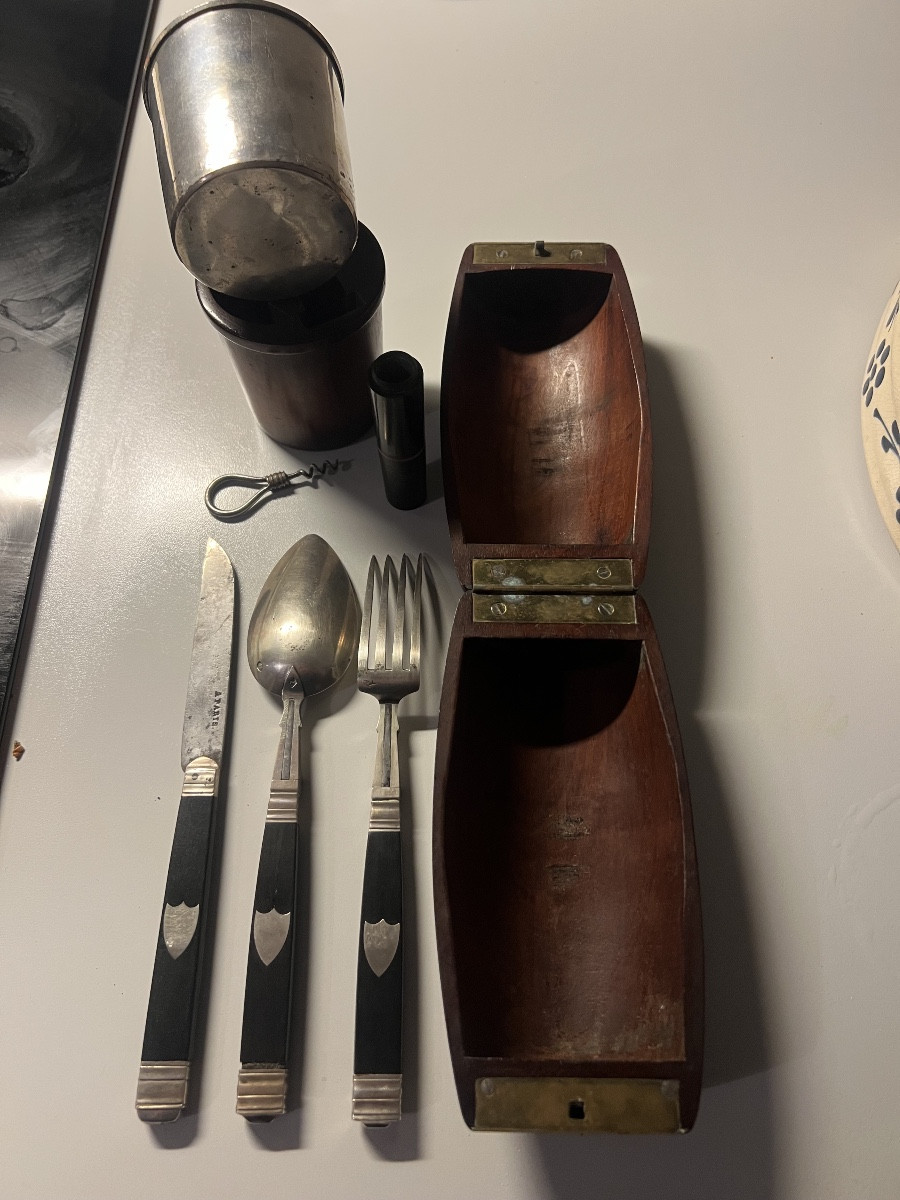 Nécessaire de voyage époque Empire argent-photo-4