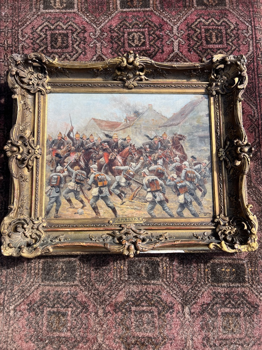 Oil On Canvas, Battle Of The Marne 1914 By Paul Perboyre-photo-6