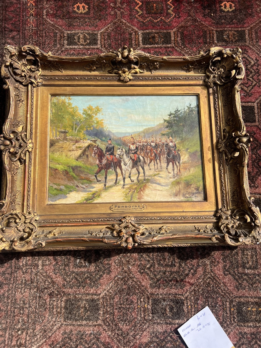 Oil Painting On Canvas By Paul Perboyre, Recognition In The Vosges Region-photo-8