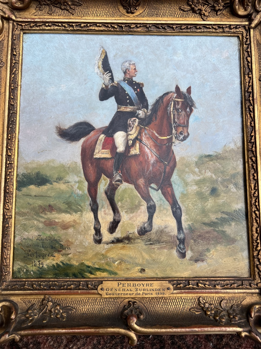 Painting By Paul Perboyre, General Zurlinden , Governor Of Paris 1899-photo-4