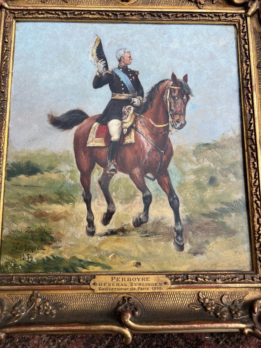 Painting By Paul Perboyre, General Zurlinden , Governor Of Paris 1899-photo-3
