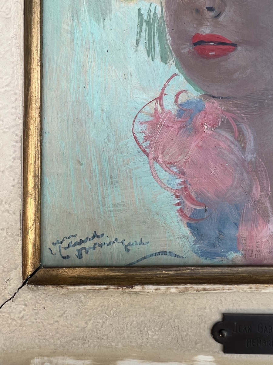 Peinture Jean Gabriel DOMERGUE femme MONO-photo-3
