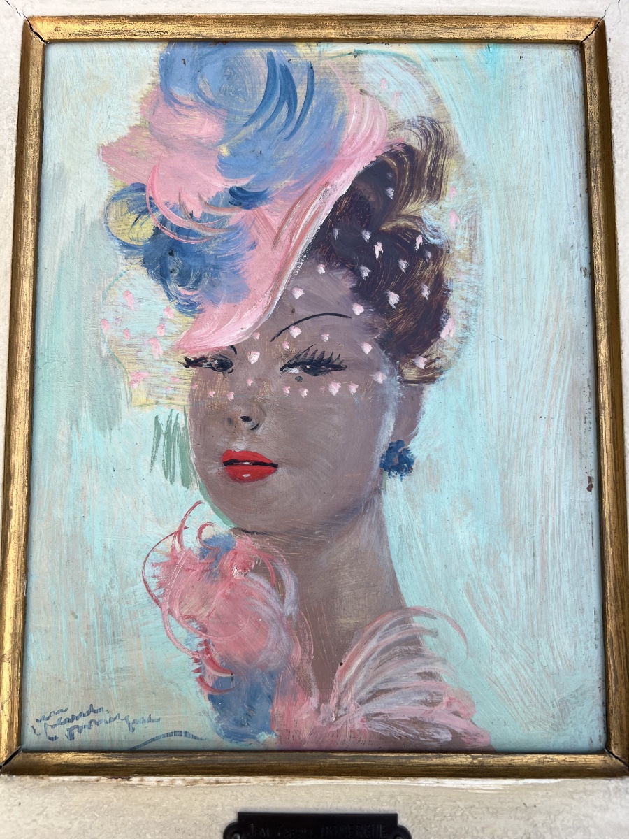 Peinture Jean Gabriel DOMERGUE femme MONO-photo-4