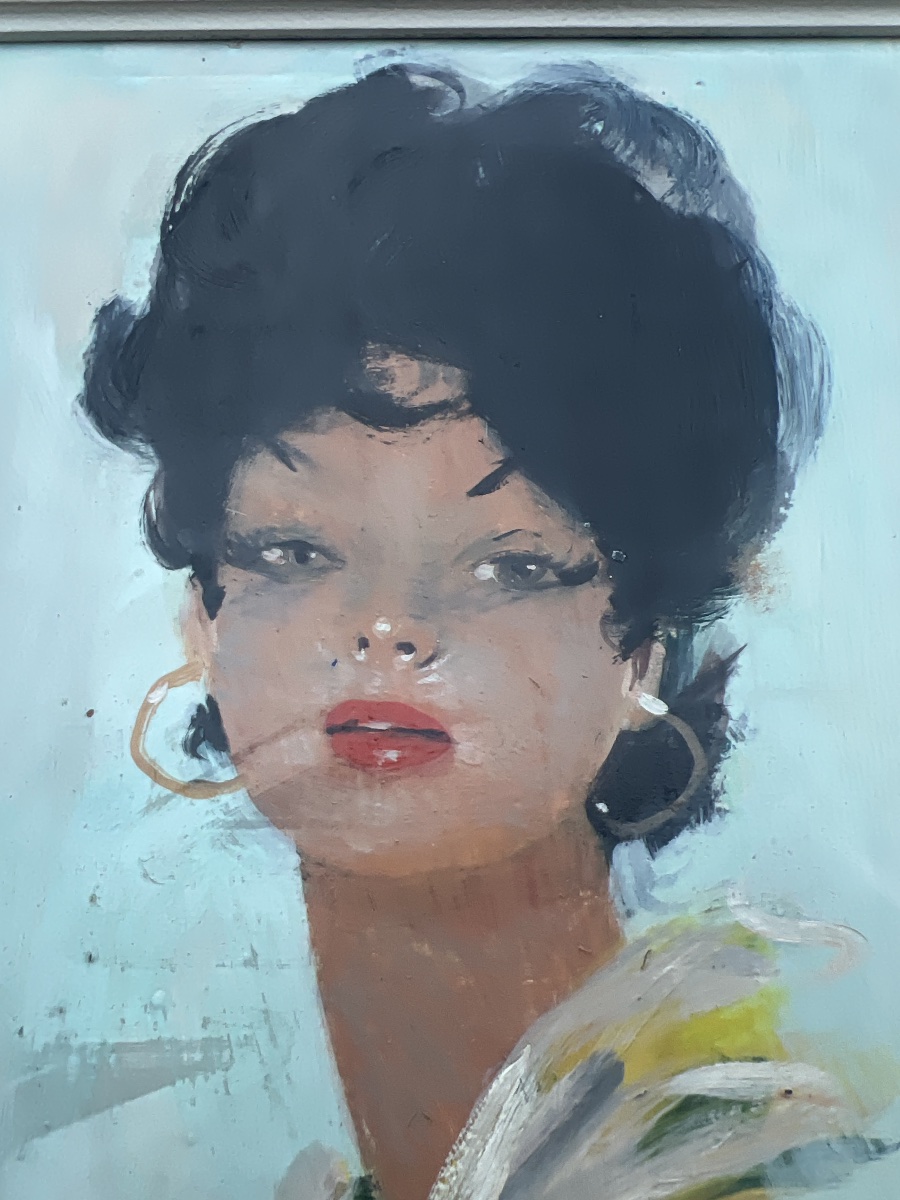 Peinture de Jean Gabriel DOMERGUE portrait de MIRNA-photo-4