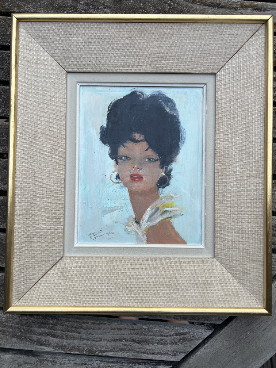 Peinture de Jean Gabriel DOMERGUE portrait de MIRNA