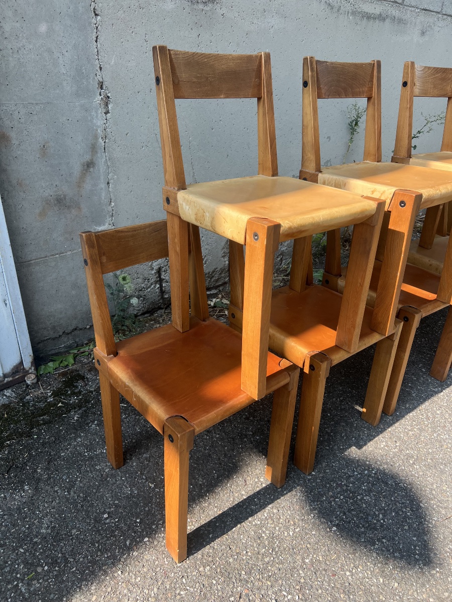 Huit chaises Pierre CHAPO S 24-photo-4