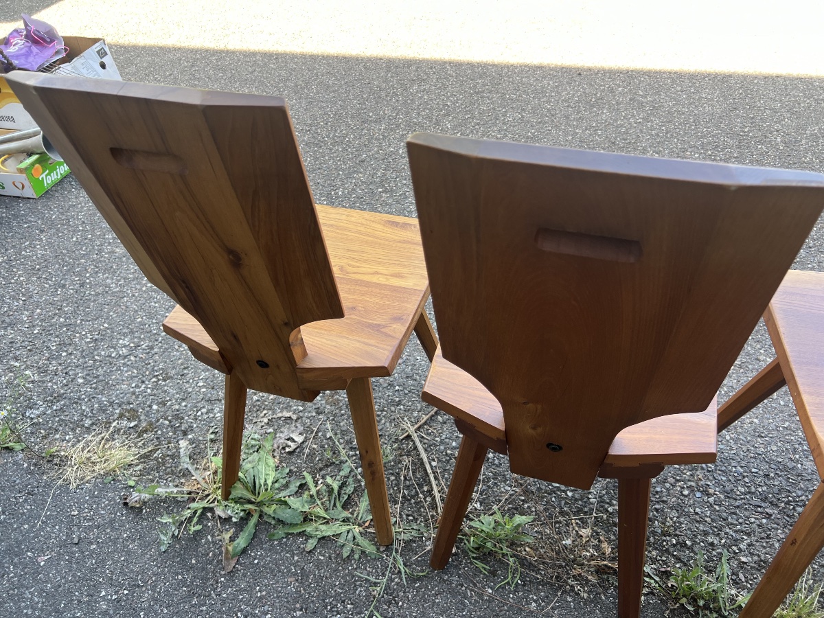 Six Chairs Designed By Pierre Chapo, Model S 28-photo-3