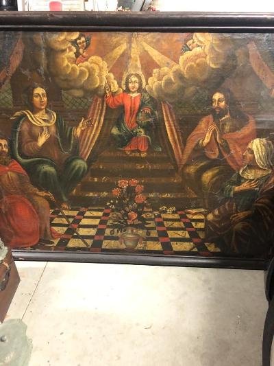 Large Religious Painting From The XVII Century