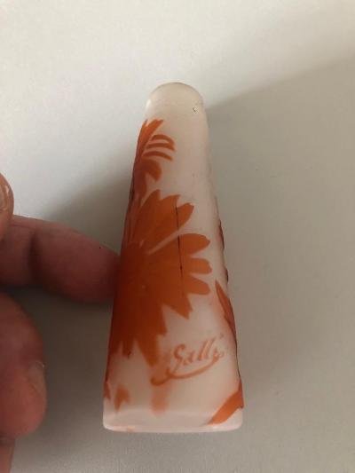 Art Nouveau Engraved Galle Vase-photo-2