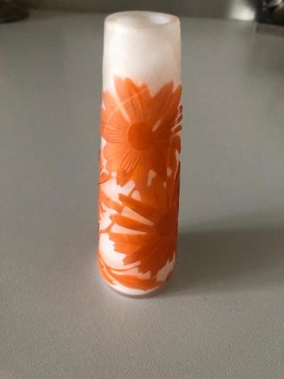 Art Nouveau Engraved Galle Vase-photo-3