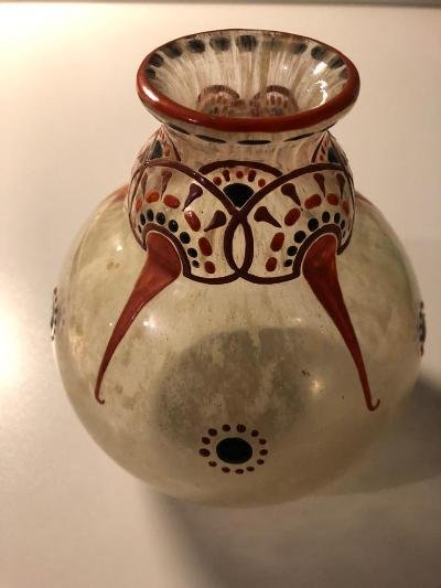 Vase M. Goupy  Art Déco émaillé-photo-1