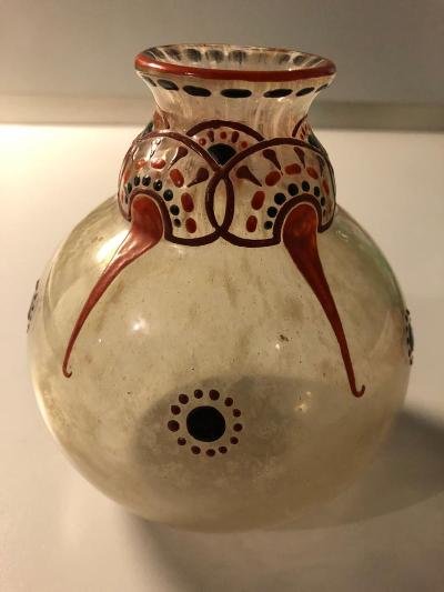 Vase M. Goupy  Art Déco émaillé