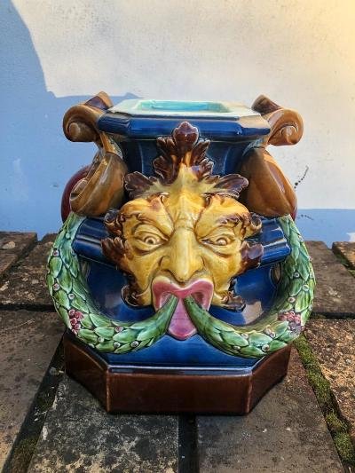 Socle Faience Majolica Sarreguemines-photo-6