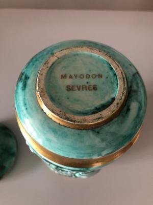 Céramique Mayodon Sevres Décor A l'Antique Et Caducé De Pharmacie-photo-3