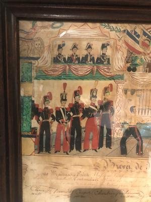 Aquarelle Brevet De Maitre De Pointe, Escrime Daté 1834-photo-7