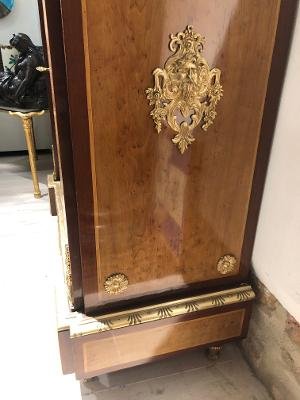 Meuble d'Appui Une Porte époque Napoléon III Bronze Et Lappis Lazuli-photo-5