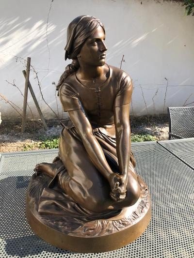 Bronze Signed Chapu Henri Michel 1833-1891 Founder Barbedienne-photo-3