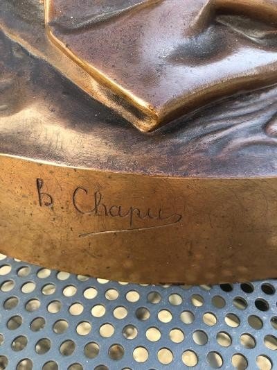 Bronze Signed Chapu Henri Michel 1833-1891 Founder Barbedienne-photo-1