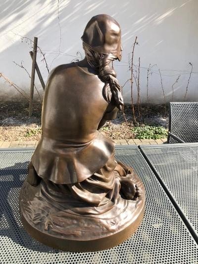 Bronze Signed Chapu Henri Michel 1833-1891 Founder Barbedienne-photo-6