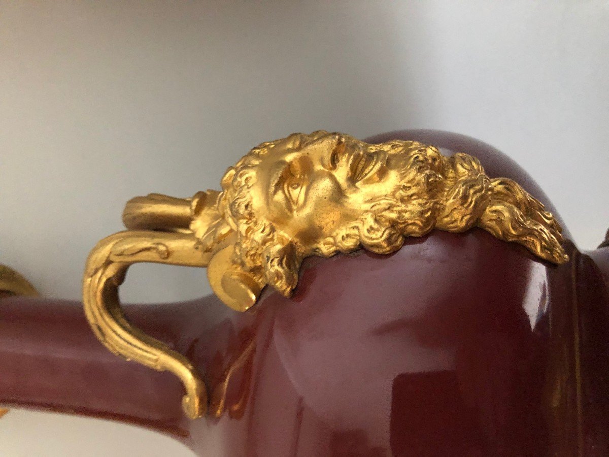 Lamp Napoleon III Red Blood Boeuf Gagneau Gilt Bronze-photo-5