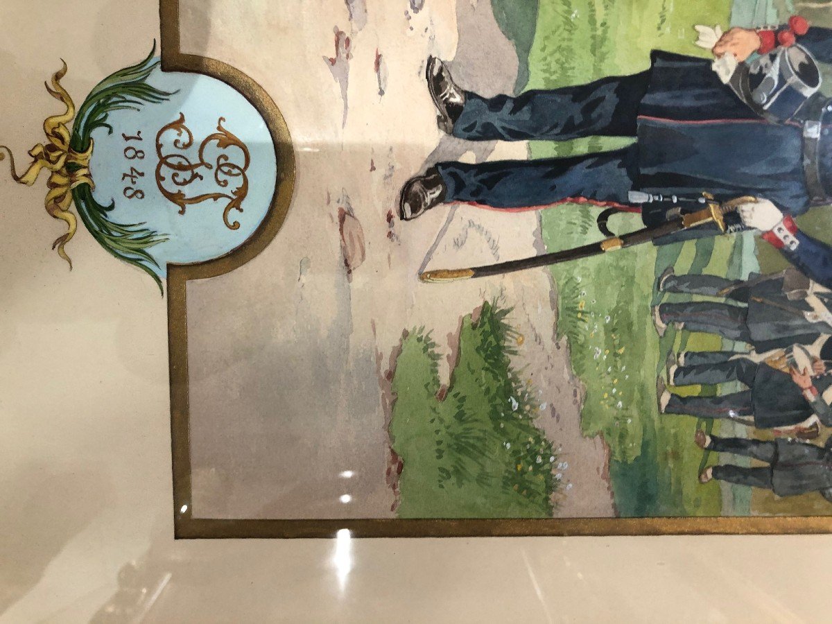 Watercolor By Tanconville Dated 1910-photo-5