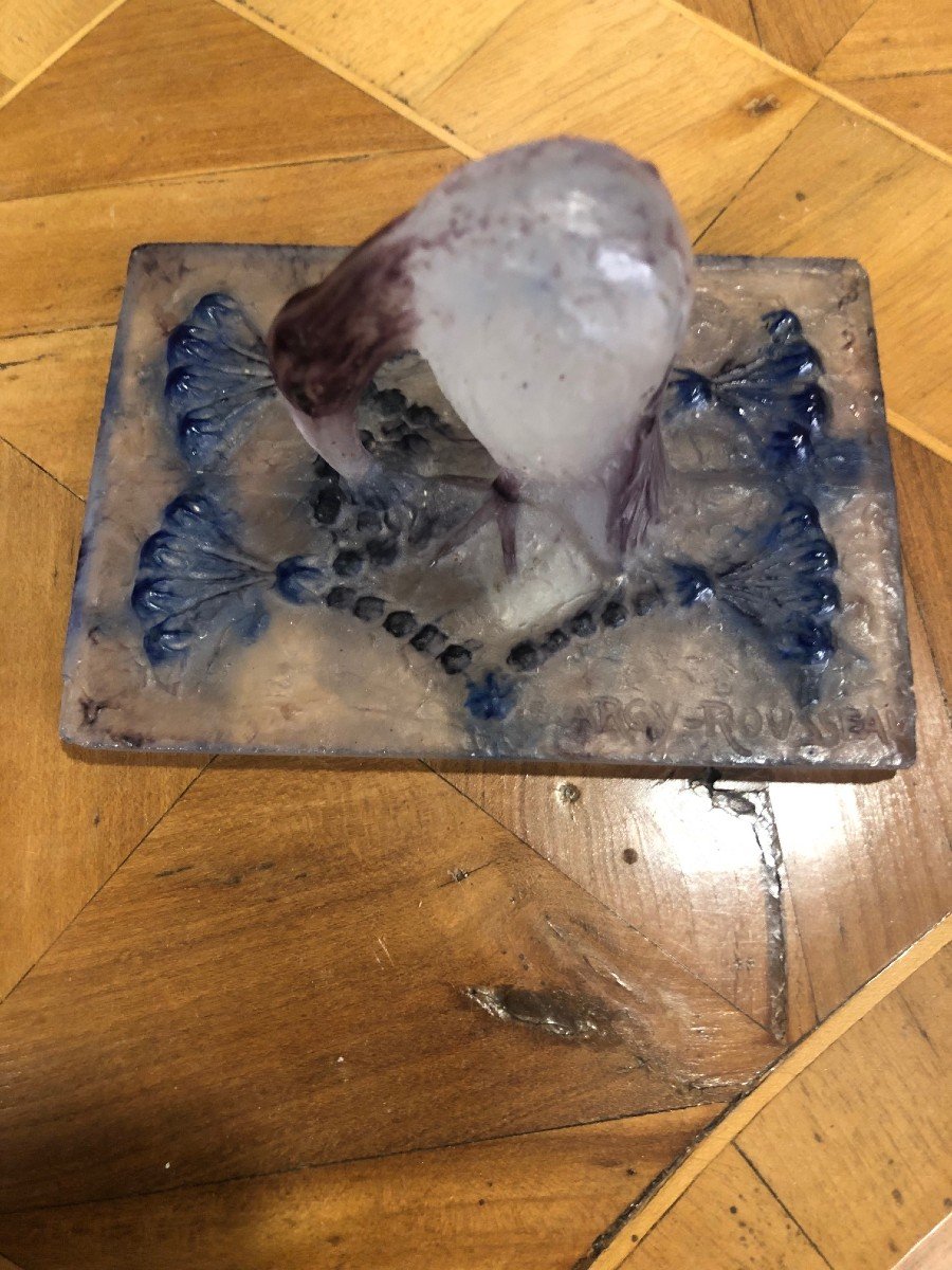Argy Rousseau Cover Or Ibis Paperweight-photo-3