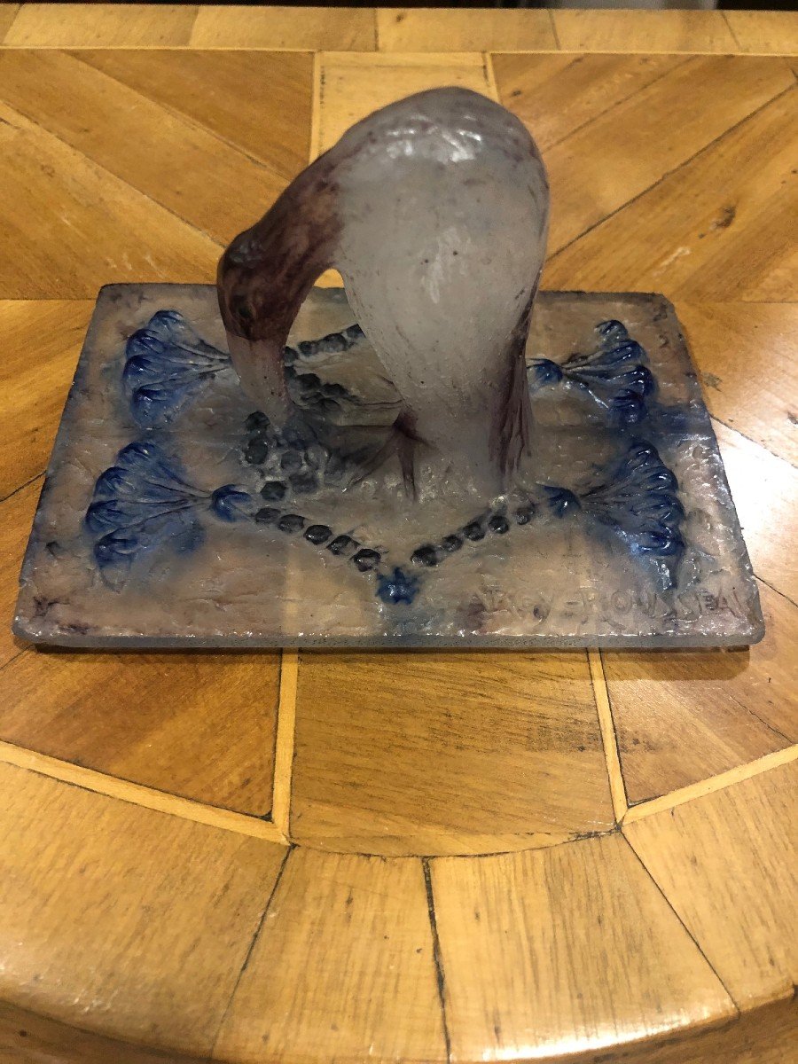 Argy Rousseau Cover Or Ibis Paperweight-photo-1