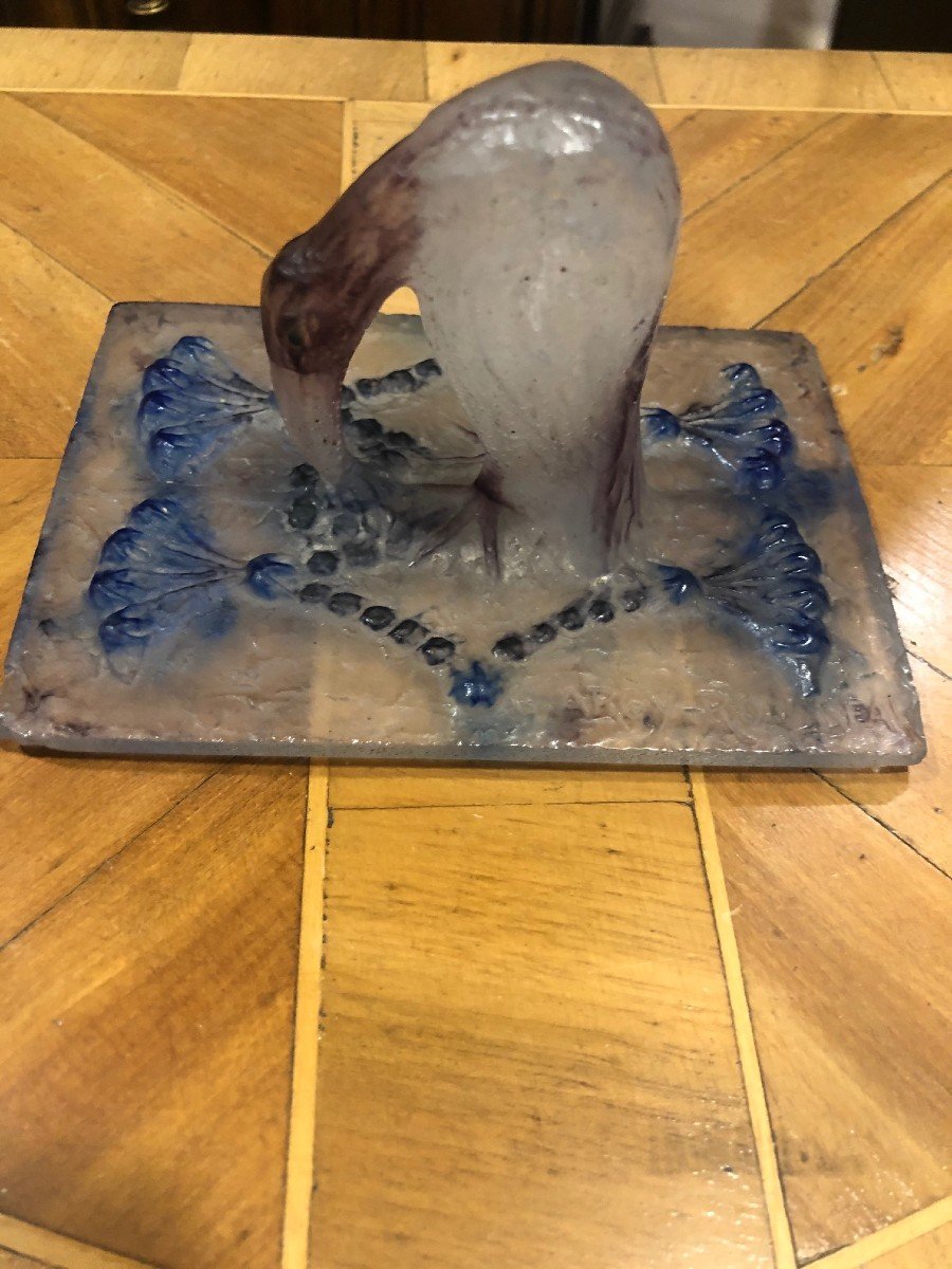 Argy Rousseau Cover Or Ibis Paperweight-photo-2