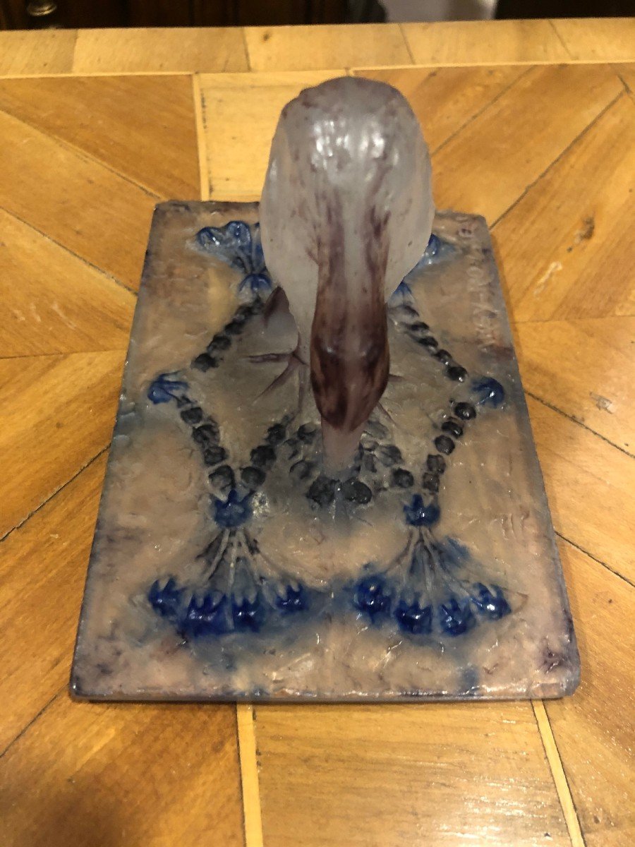 Argy Rousseau Cover Or Ibis Paperweight-photo-3