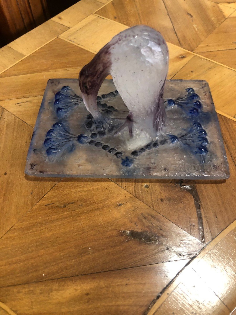 Argy Rousseau Cover Or Ibis Paperweight-photo-7