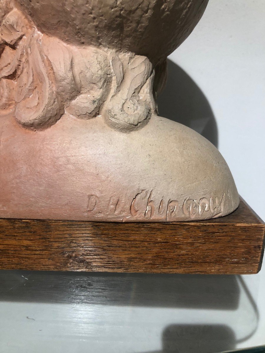 Terracotta Signed Chiparus Three Young Girl 1925-photo-3