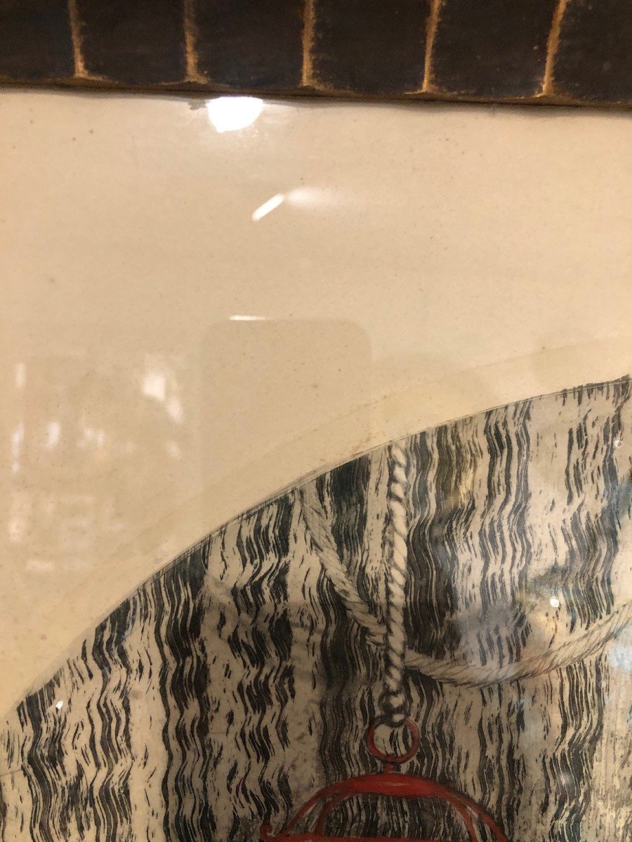 Gravure De Louis Icart La Cage Rouge-photo-2
