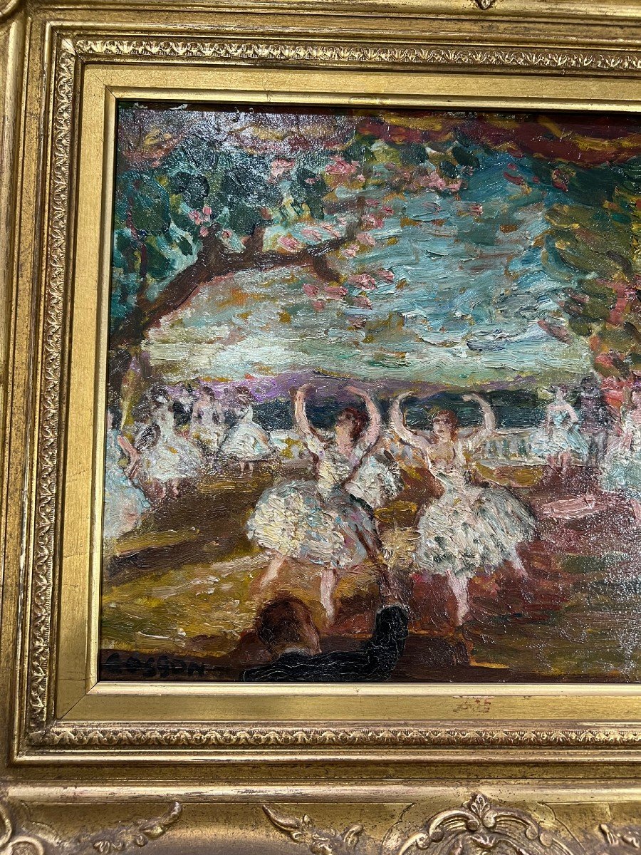 Huile Sur Panneau Marcel Cosson Danseuses-photo-3