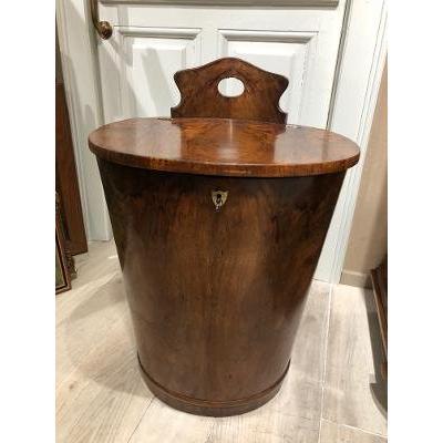 Chest Early XIX Hood Shape Walnut Veneer