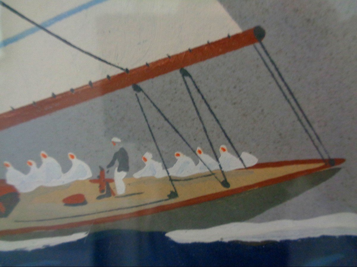 Gouache au pochoir de  L . Haffner-photo-2