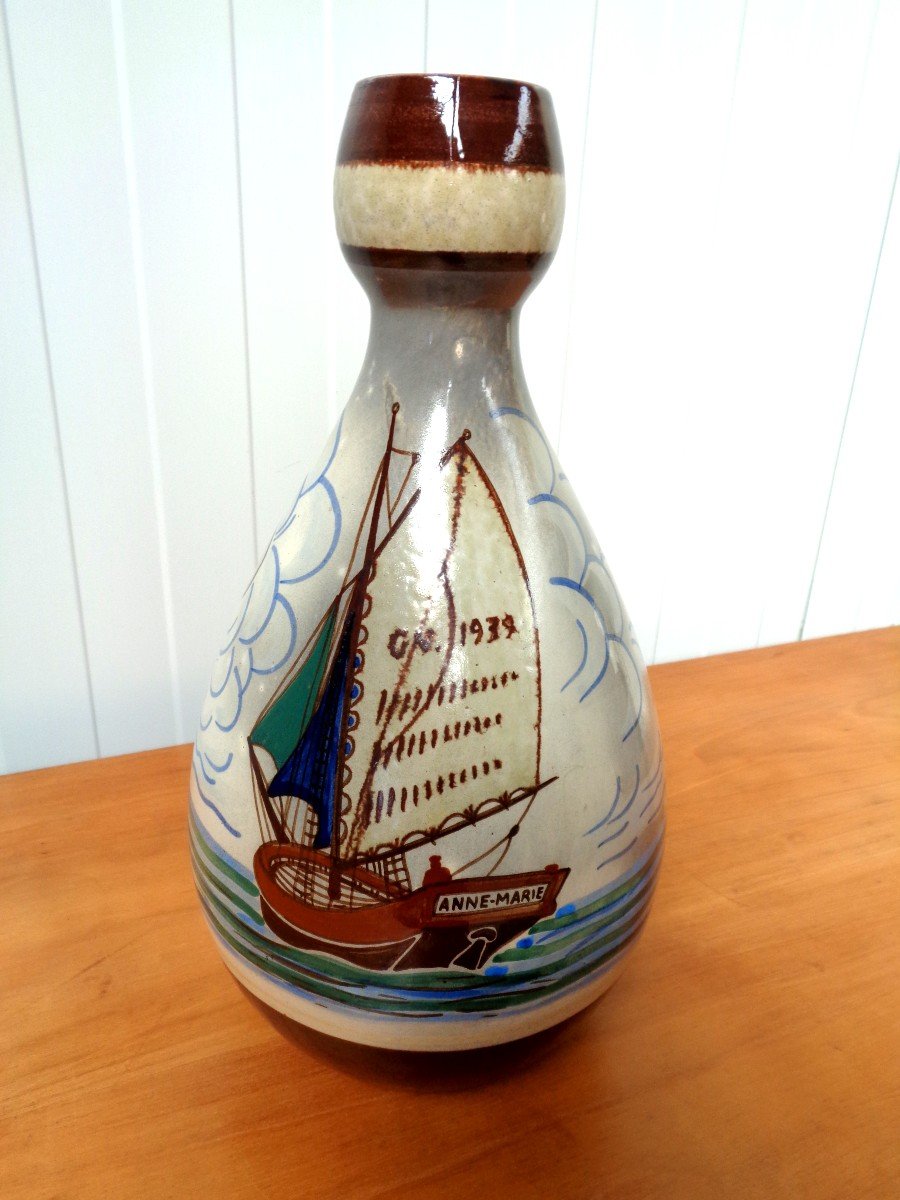 Vase faïence de Quimper de Jos Kervellas-photo-4