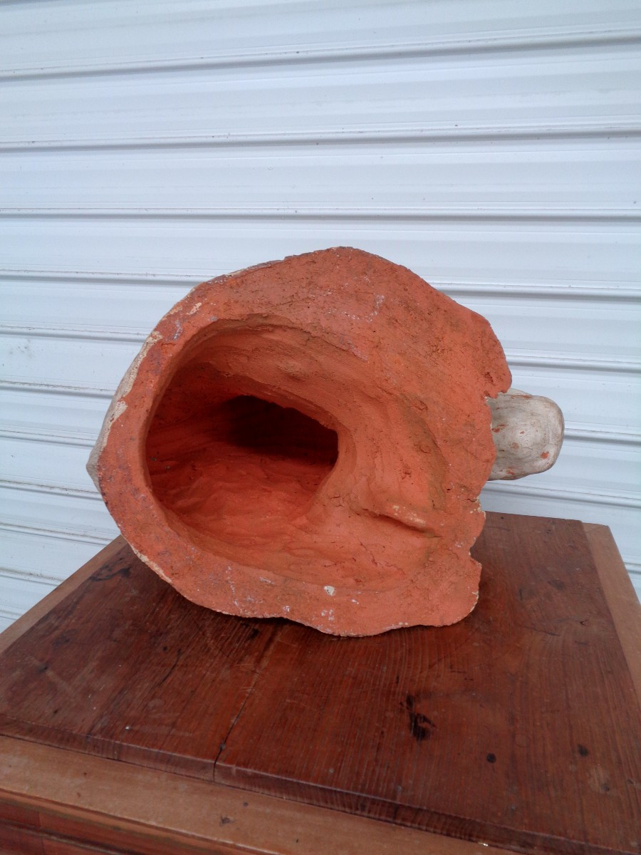 20th Century Terracotta Horse Head-photo-4