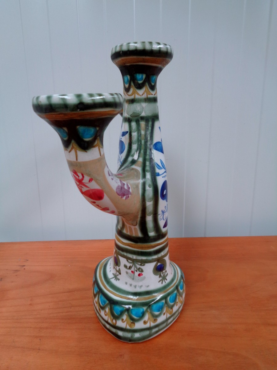 Kéraluc Earthenware Candlestick By A. l'Helguen-photo-2
