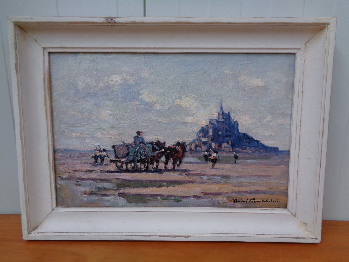 HST de André Prévot-Valéri "Pêche au dranet dans la baie du Mont-St-Michel"