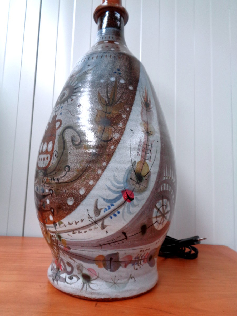 Pied de lampe faïence de Kéraluc de André L'Helguen-photo-5