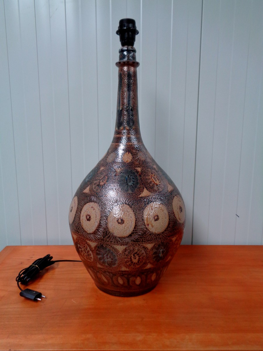 Pied de lampe céramique de A.Horellou-photo-3