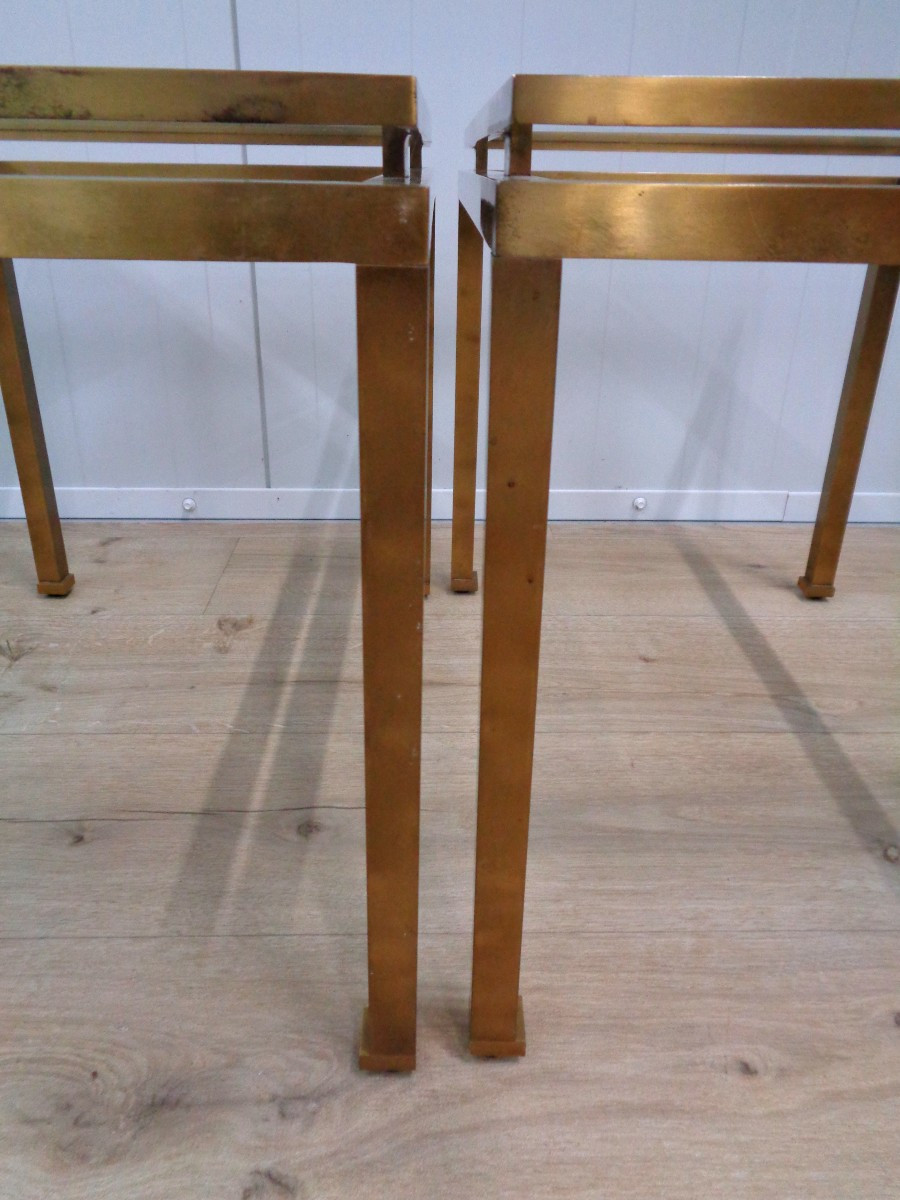 Paire tables basses de Guy Lefevre-Maison Jansen-photo-1