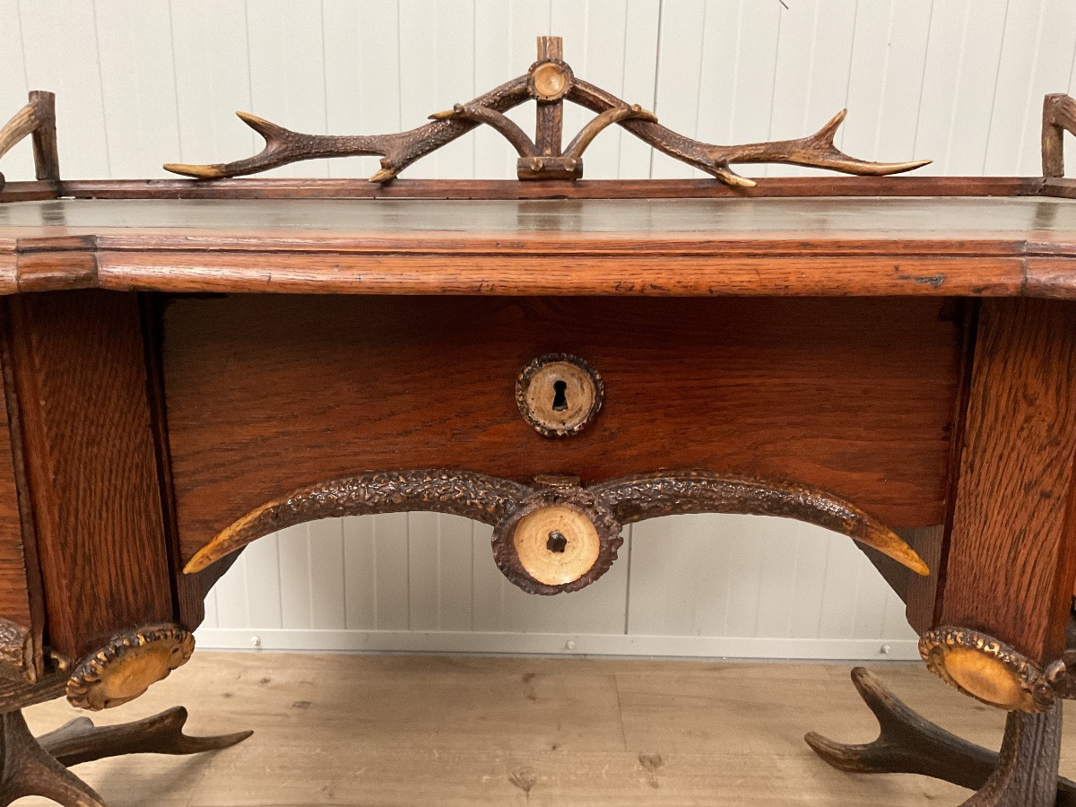 Bureau fin XIXème "Bois de cerf"-photo-4