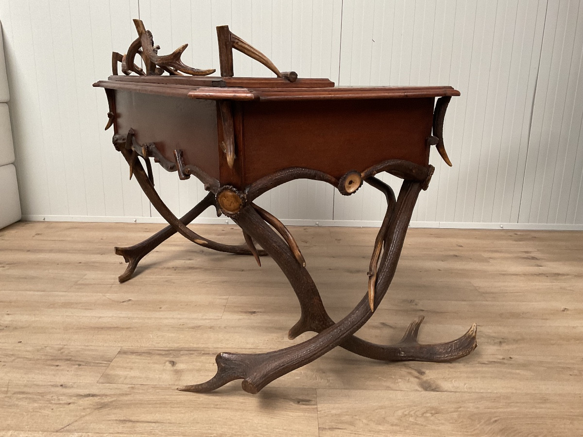 Bureau fin XIXème "Bois de cerf"-photo-3