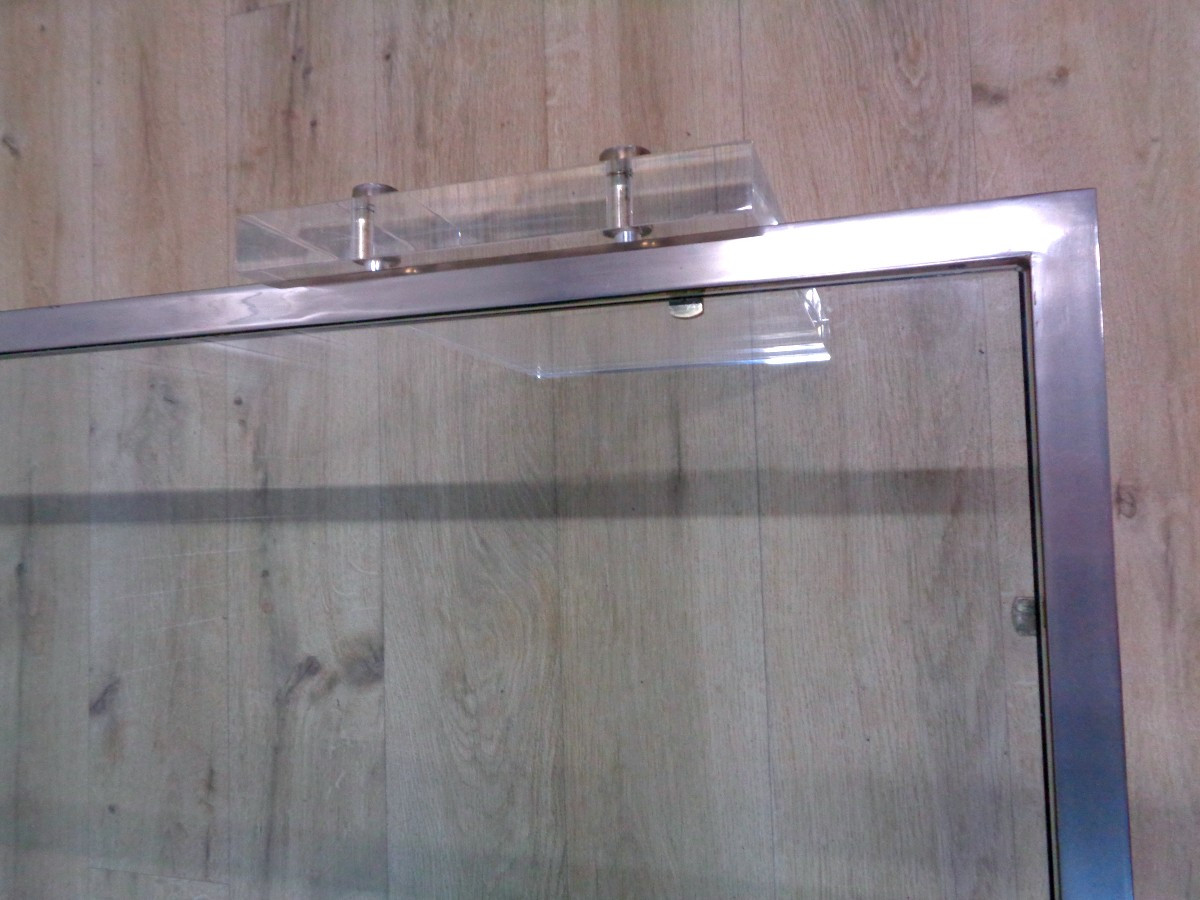 Table basse  1970 plexiglass et verre-photo-2