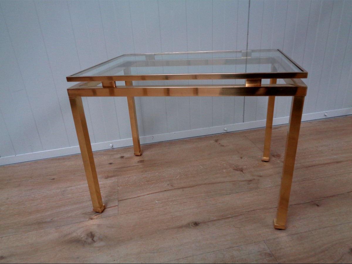 Jansen Nesting Tables In Bronze By Guy Lefevre-photo-4